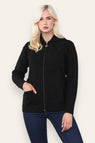 Navy Zip Up Long Sleeve Cardigan For Women 8-10 - Dropwear