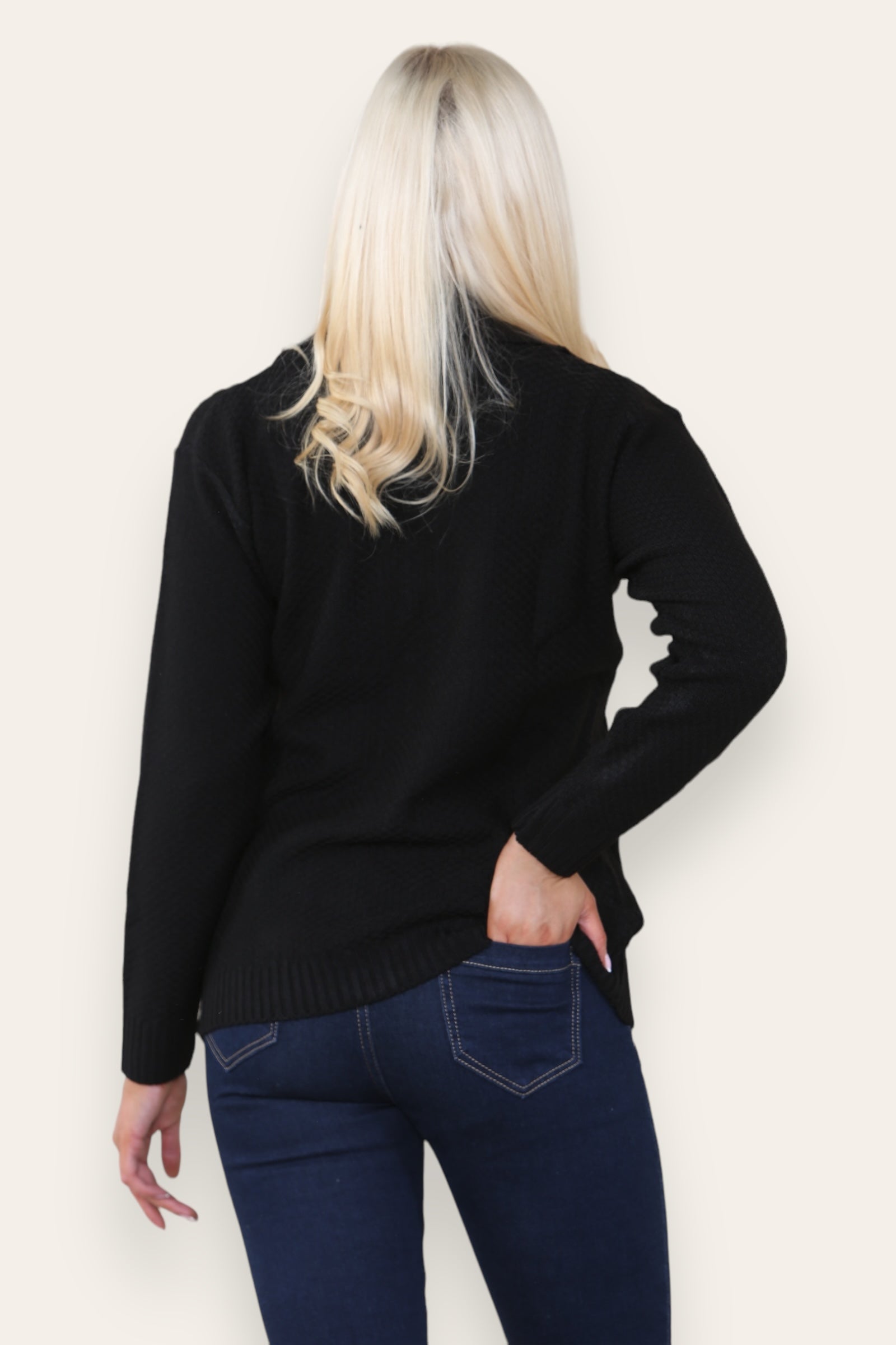 Navy Zip Up Long Sleeve Cardigan For Women 16-18 - Dropwear