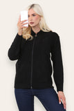 Navy Zip Up Long Sleeve Cardigan For Women 20-22 - Dropwear