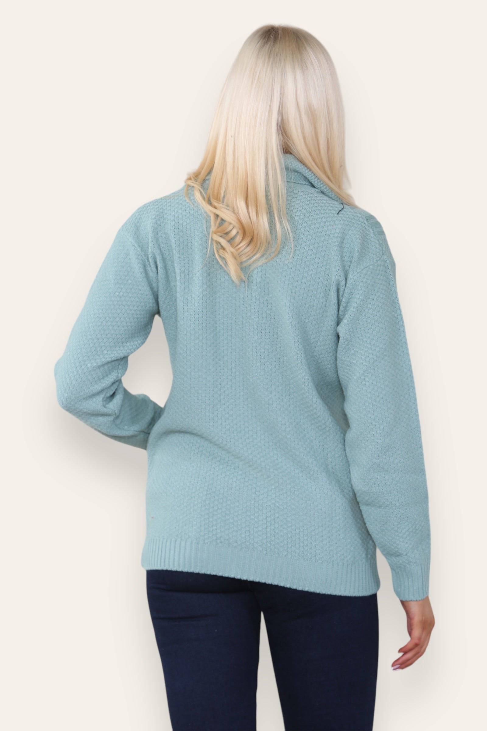 White Zip Up Long Sleeve Cardigan For Women 20-22 - Dropwear