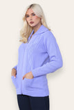 Cream Zip Up Long Sleeve Cardigan For Women 16-18 - Dropwear