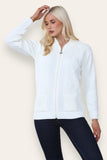 Stone Zip Up Long Sleeve Cardigan For Women 16-18 - Dropwear