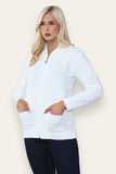 Stone Zip Up Long Sleeve Cardigan For Women 20-22 - Dropwear
