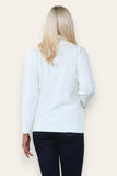 Dusty Pink Zip Up Long Sleeve Cardigan For Women 8-10 - Dropwear