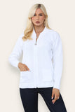 Red Zip Up Long Sleeve Cardigan For Women 20-22 - Dropwear
