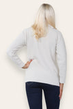 Silver Grey Zip Up Long Sleeve Cardigan For Women 16-18 - Dropwear