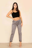 Baby Pink Italian Glitter Drawstring Waistband Magic Pants For Women 8 - Dropwear
