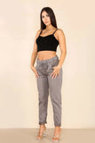 Baby Pink Italian Glitter Drawstring Waistband Magic Pants For Women 10 - Dropwear