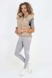 Italian Padded Pockets Hooded Gilet For Women  - Dropwear
