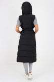 Italian Belted Hooded Long Gilet For Women  - Dropwear
