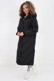 Italian Quilted Hooded Long Jacket Coat For Women  - Dropwear