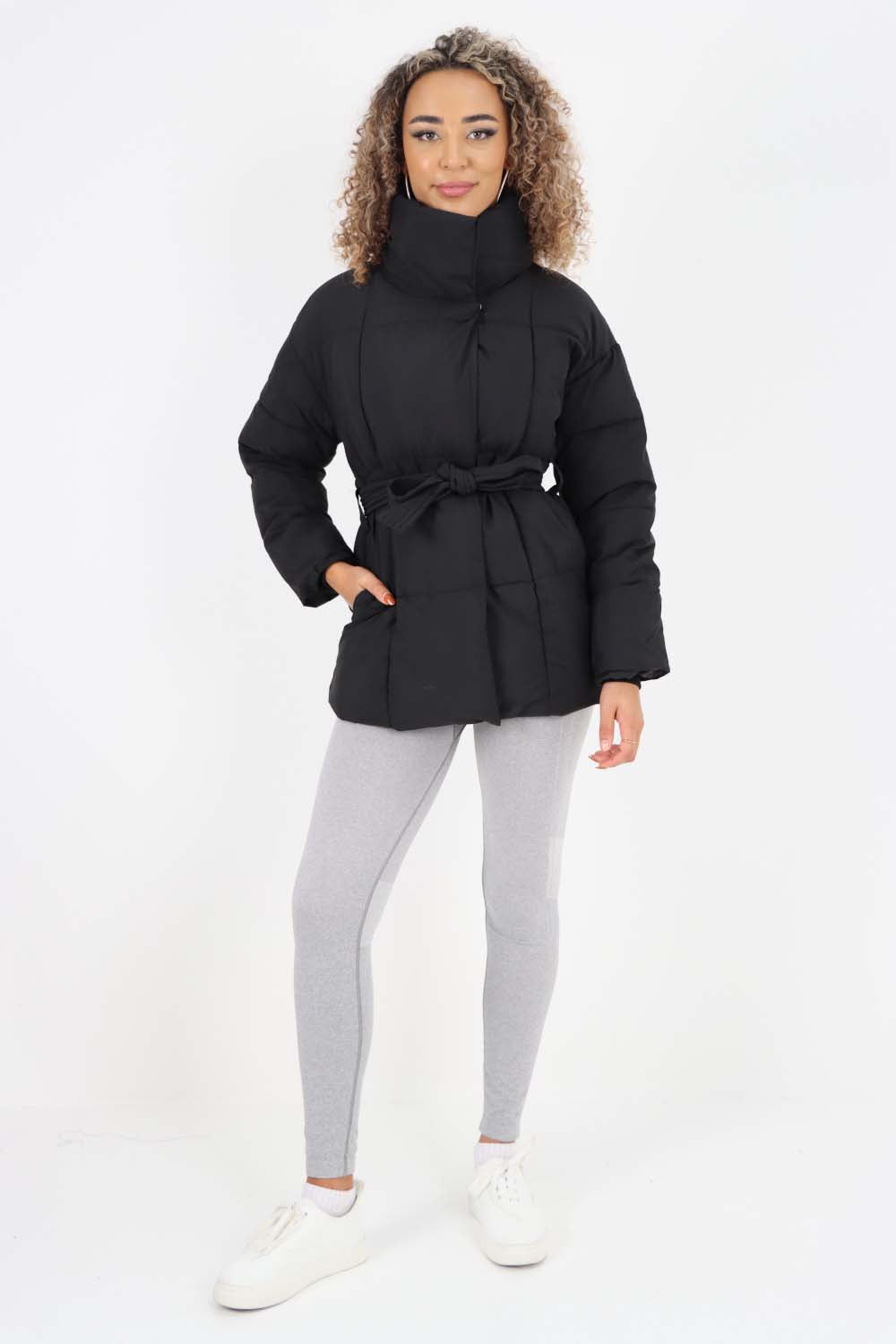 Italian Belted Hooded Jacket Coat For Women  - Dropwear