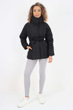 Italian Belted Hooded Jacket Coat For Women  - Dropwear