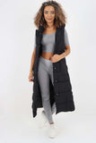 Beige Italian Belted Hooded Long Gilet For Women ONE SIZE(FITS UK 10-18) - Dropwear