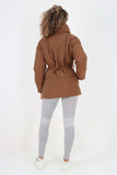 Italian Belted Hooded Jacket Coat For Women  - Dropwear