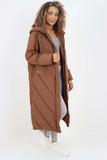 Italian Quilted Hooded Long Jacket Coat For Women  - Dropwear