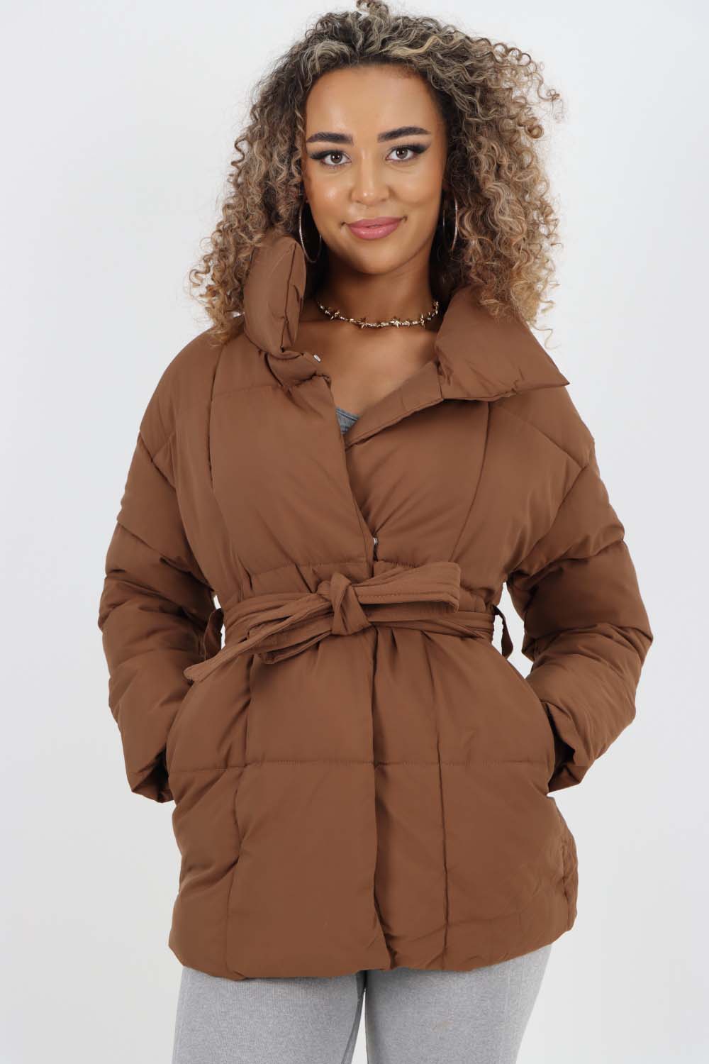 Italian Belted Hooded Jacket Coat For Women  - Dropwear