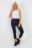 Plus Size Italian Drawstring Camo Side Pockets Trousers For Women  - Dropwear