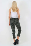 Navy Blue Plus Size Italian Drawstring Camo Side Pockets Trousers For Women 20 - Dropwear