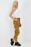 Denim Blue Plus Size Italian Drawstring Camo Side Pockets Cargo Trousers For Women 20 - Dropwear