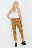Denim Blue Plus Size Italian Drawstring Camo Side Pockets Cargo Trousers For Women 18 - Dropwear