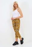 Denim Blue Plus Size Italian Drawstring Camo Side Pockets Cargo Trousers For Women 16 - Dropwear