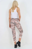 Green Plus Size Italian Drawstring Camo Side Pockets Trousers For Women 18 - Dropwear