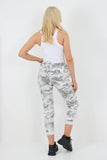 Black Plus Size Italian Drawstring Camo Side Pockets Trousers For Women 20 - Dropwear
