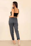 Black Italian Glitter Drawstring Waistband Magic Pants For Women 12 - Dropwear