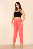 Chocolate Italian Glitter Drawstring Waistband Magic Pants For Women 10 - Dropwear