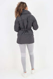 Italian Belted Hooded Jacket Coat For Women  - Dropwear