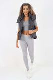 Italian Padded Pockets Hooded Gilet For Women  - Dropwear