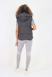 Italian Padded Pockets Hooded Gilet For Women  - Dropwear