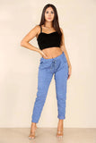 Coral Italian Glitter Drawstring Waistband Magic Pants For Women 8 - Dropwear
