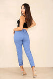 Coral Italian Glitter Drawstring Waistband Magic Pants For Women 12 - Dropwear