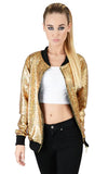 Green Glitter Mermaid Sequin Bomber Jacket For Women 8-10 - Dropwear
