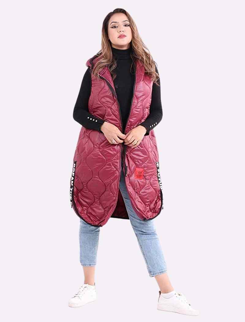 White Hooded Puffer Coat For Women ONE SIZE (12-18) - Dropwear