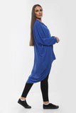 High-Low Oversized Button Long Top Shirt Dress with Hem andÂ LongÂ Sleeves For Women  - Dropwear