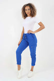 Rust Plus Size Italian Drawstring Waistband Magic Cargo Trouser For Women 16 - Dropwear