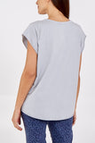 White Cap Sleeve High Low Rolled Edge Top For Women ONE SIZE - Dropwear