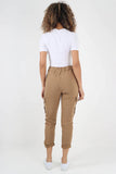 Mint Green Plus Size Italian Drawstring Waistband Magic Cargo Trouser For Women 16 - Dropwear