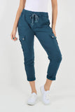 Italian Drawstring Waistband Magic Cargo Trouser For Women  - Dropwear