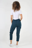 Baby Pink Plus Size Italian Drawstring Waistband Magic Cargo Trouser For Women 18 - Dropwear