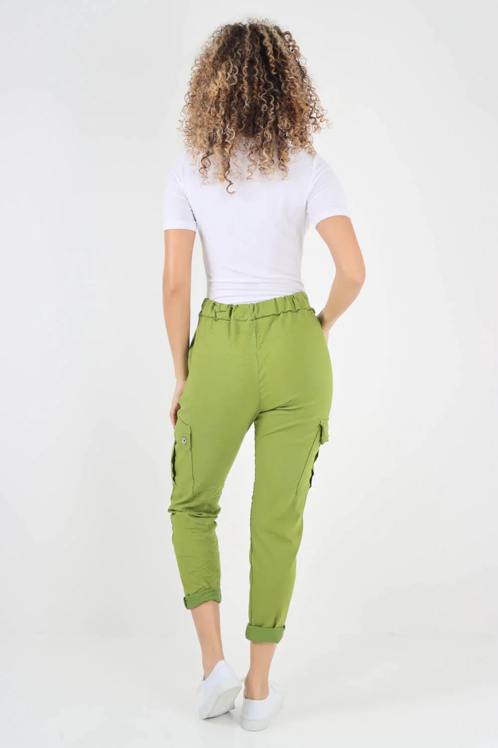 Italian Drawstring Waistband Magic Cargo Trouser For Women  - Dropwear