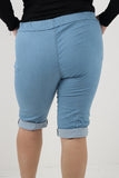 Light Denim Women Denim Italian Shorts Drawstring For Women 12 - Dropwear