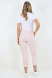 Plus Size Italian Drawstring Waistband Magic Cargo Trouser For Women  - Dropwear