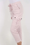 Plus Size Italian Drawstring Waistband Magic Cargo Trouser For Women  - Dropwear