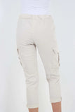 Plus Size Italian Drawstring Waistband Magic Cargo Trouser For Women  - Dropwear
