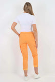 Rust Plus Size Italian Drawstring Waistband Magic Cargo Trouser For Women 18 - Dropwear