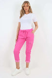 Plus Size Italian Drawstring Waistband Magic Cargo Trouser For Women  - Dropwear